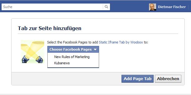 Choose Choose Facebook Fanpage Reiter einfach erstellen
